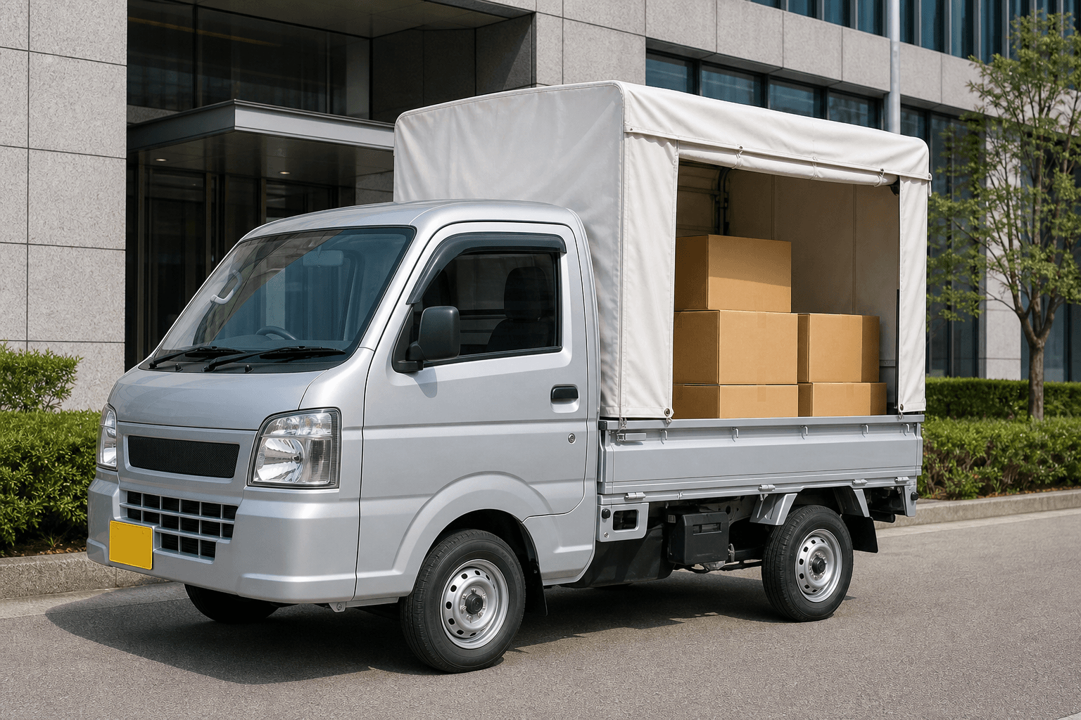 軽幌車による企業間・大量配送